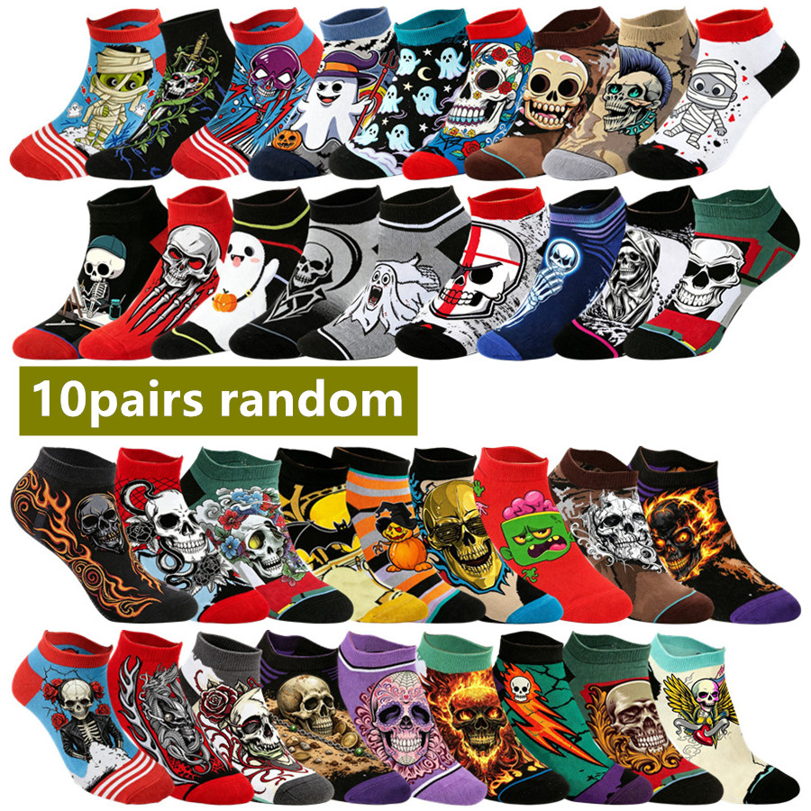 Street Fashion Hip Hop - 10pairs random Cartoon Anime Funny Crew