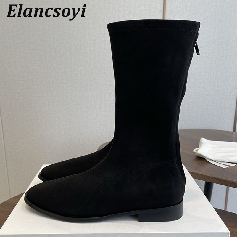 Stretch Boots Women Round Toe  - Street Fashion Rome 2025 review and price