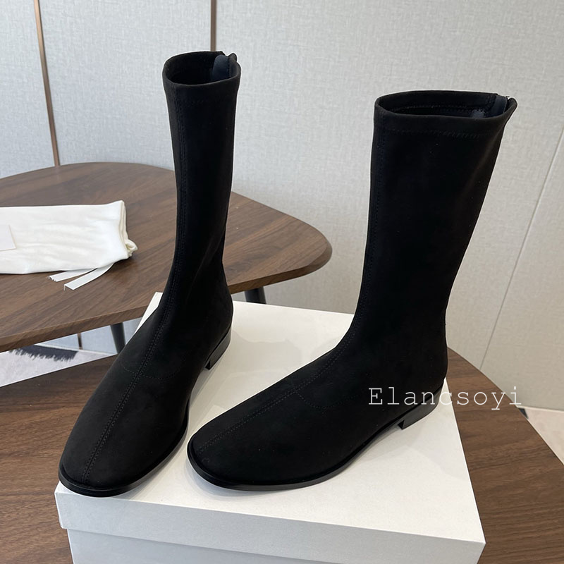 Stretch Boots Women Round Toe  - Street Fashion Rome 2025 review and price