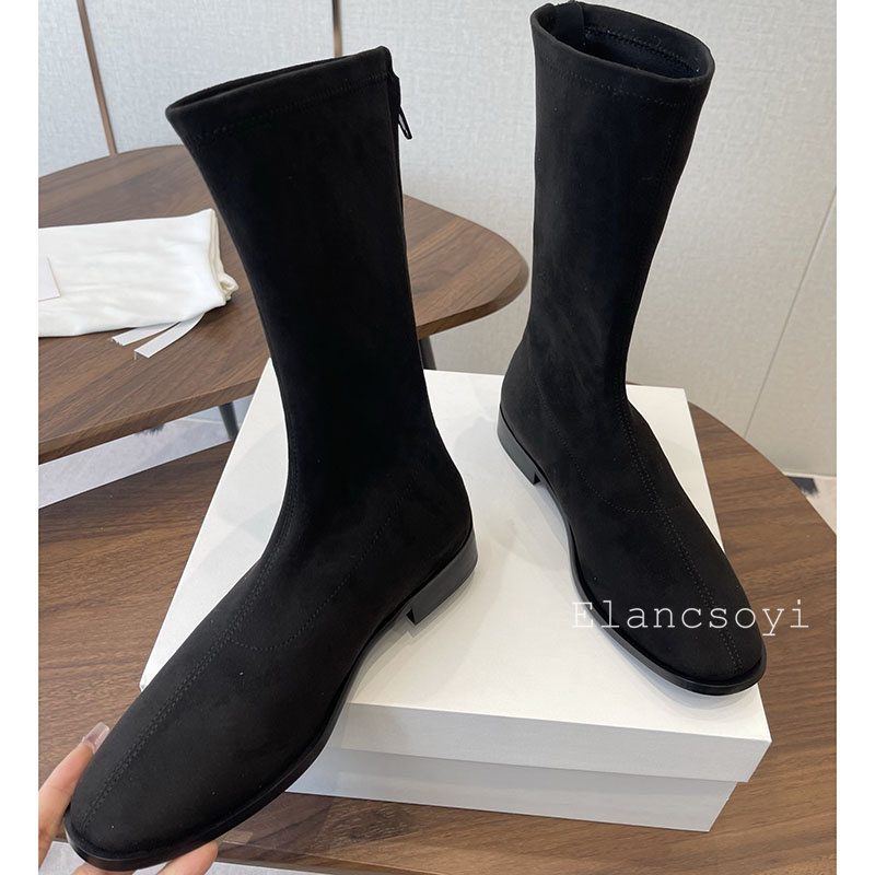 Stretch Boots Women Round Toe  - Street Fashion Rome 2025 review and price