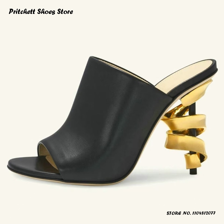 Women's Spiral High Heel Leath - Street Fashion Rome 2025 review and price
