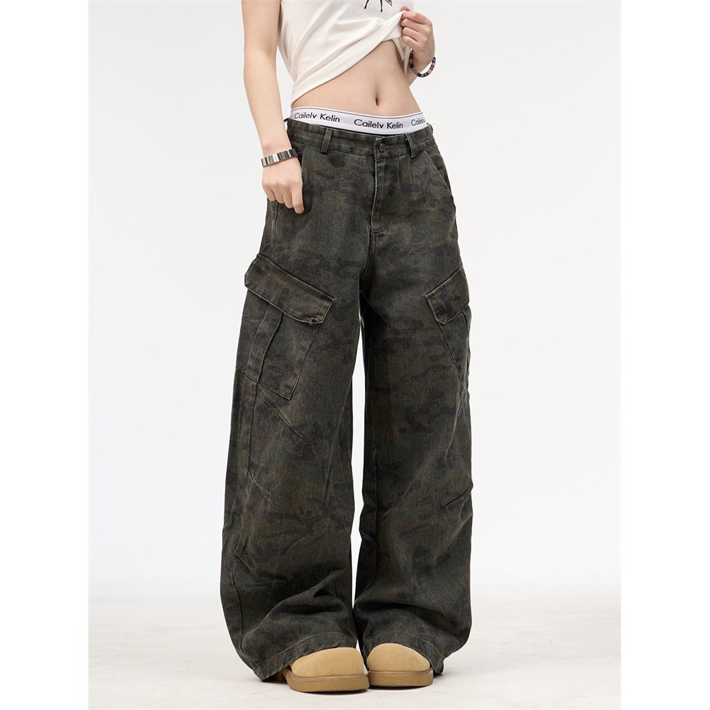 Camouflage Work Pants Unisex C - Street Fashion Hip Hop review and price