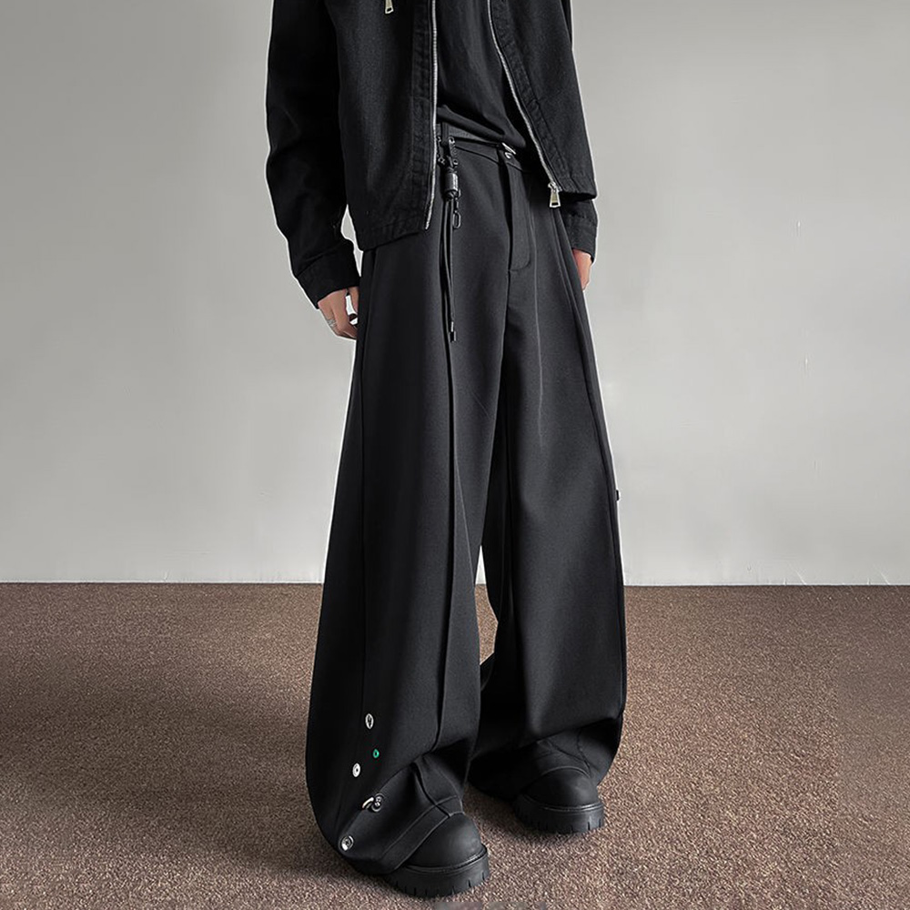 Mens Trousers Button Decoratio - Street Fashion Men 2025 review and price