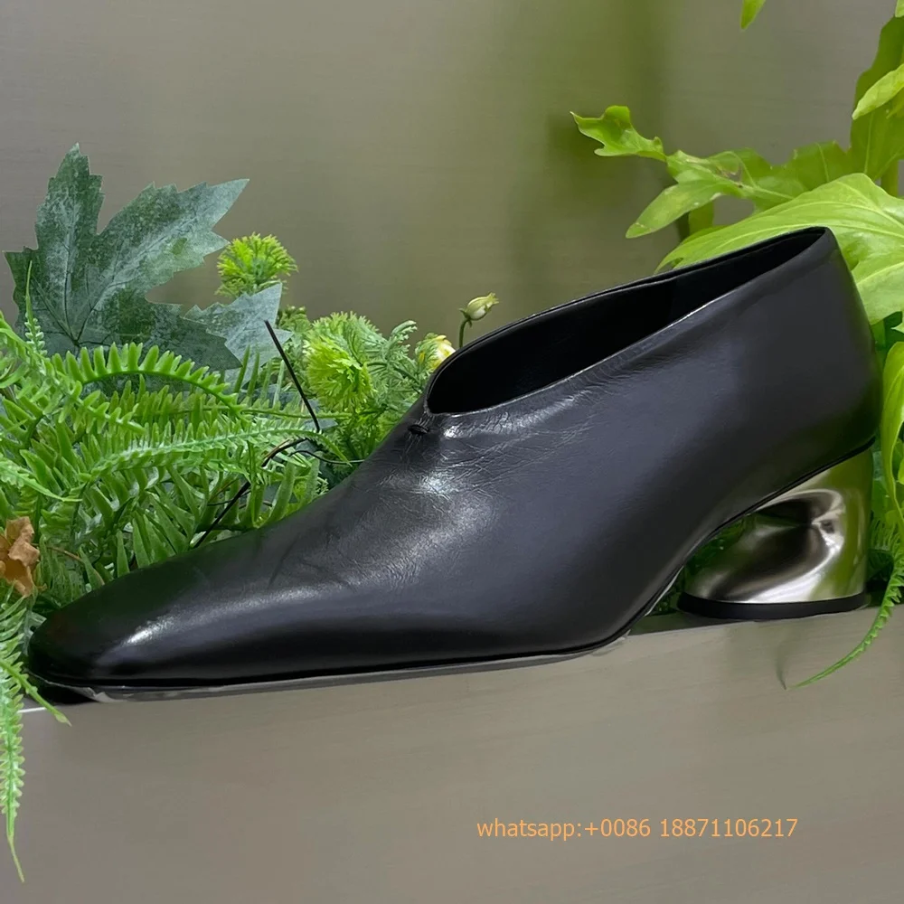 Genuine Leather Weird Heel Wom - Street Fashion Rome 2025 review and price