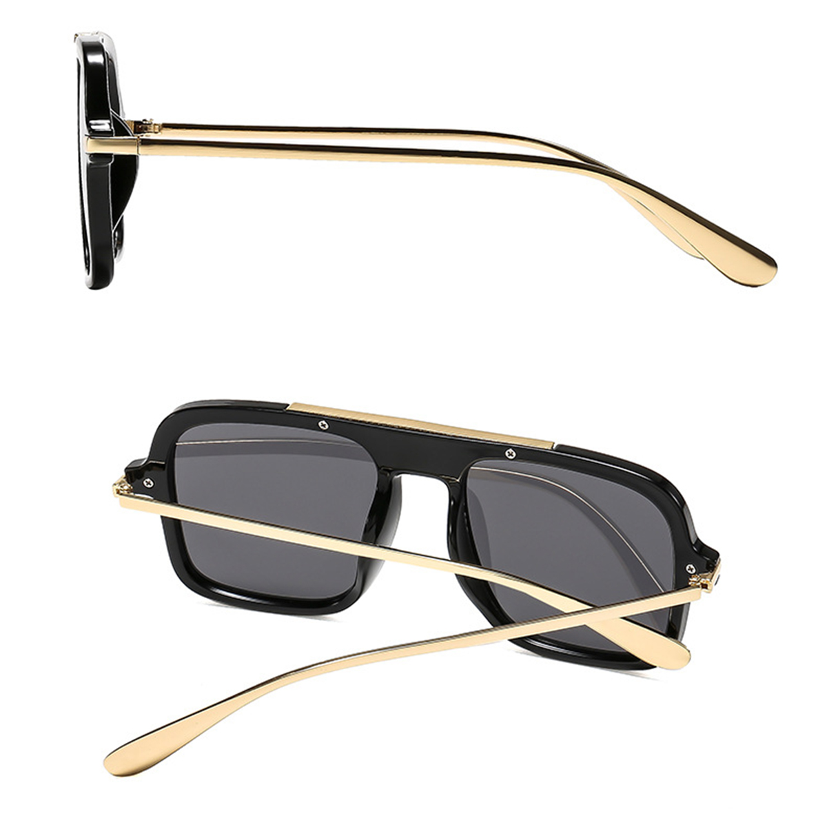 Luxury Brand Square Sunglasses - Street Fashion Photoshoot review and price