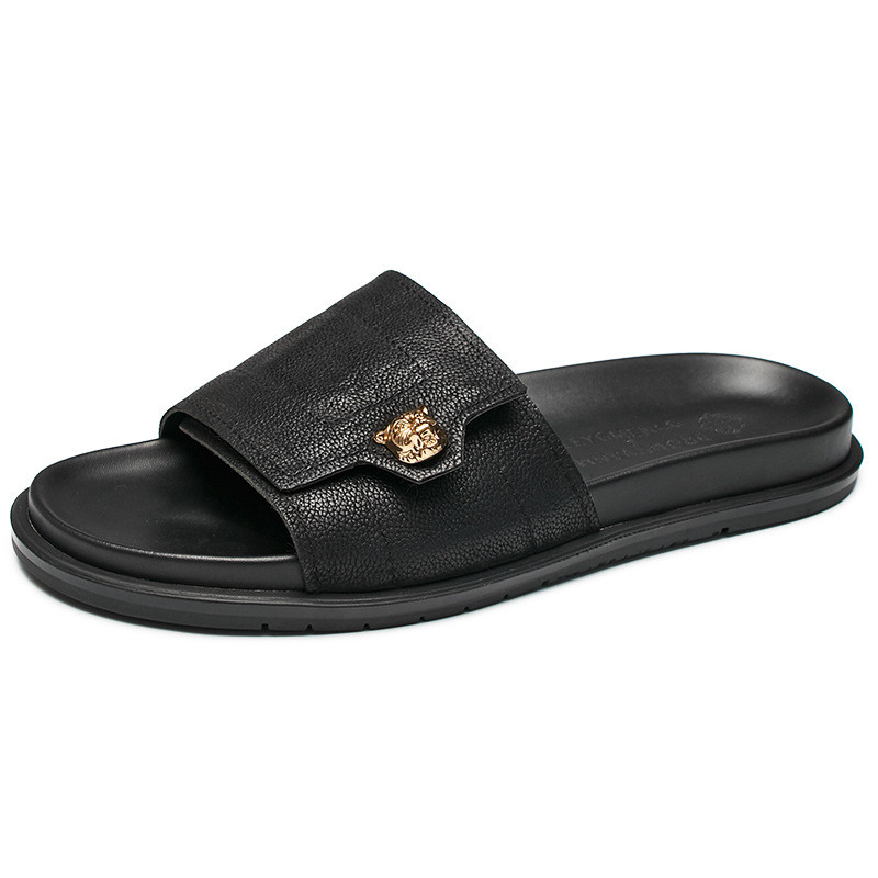 2025 New Genuine Leather Slipp - Street Fashion Men 2025 review and price