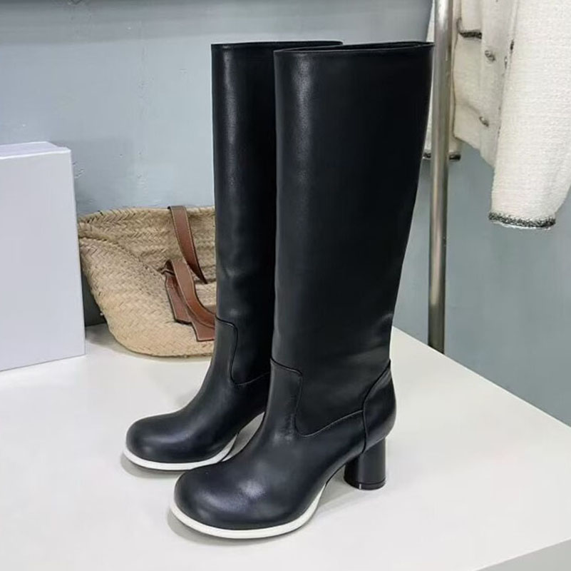 Genuine Leather Stretch Boots  - Street Fashion Rome 2025 review and price