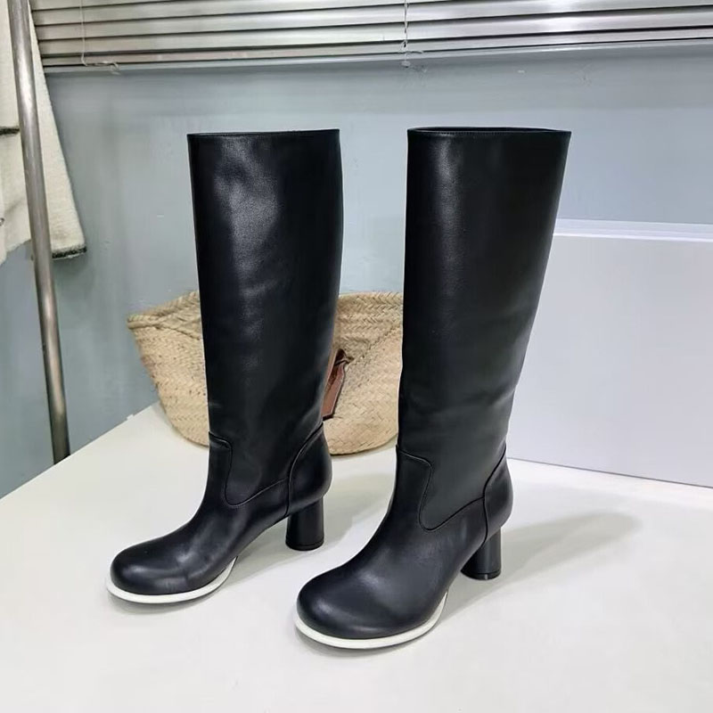 Genuine Leather Stretch Boots  - Street Fashion Rome 2025 review and price