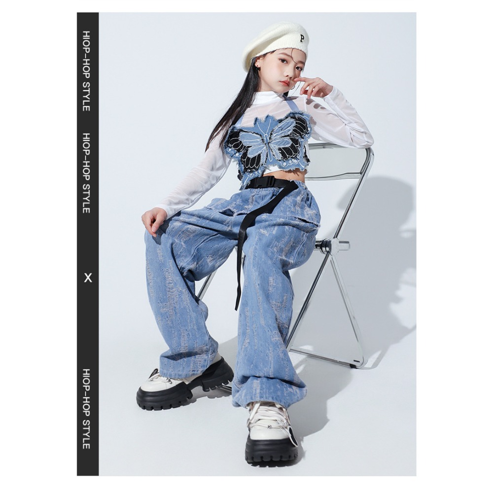Jazz Hip Hop Dance Set Mesh Lo - Street Fashion Hip Hop review and price